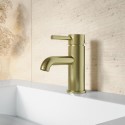 ARBBMBMT Brushed Brass Mono Basin Mixer Tap - Arissa