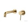 Brushed Brass Wall Mounted Basin Mixer Tap - Arissa