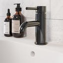 Black Chrome Mono Basin Mixer Tap - Arissa