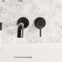 Black Chrome Wall Mounted Bath Mixer Tap - Arissa