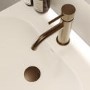 Brushed Bronze Fluted Mono Basin Mixer Tap with Waste - Arissa