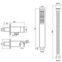 Brushed Bronze Shower Hand Shower with Wall Bracket - Arissa