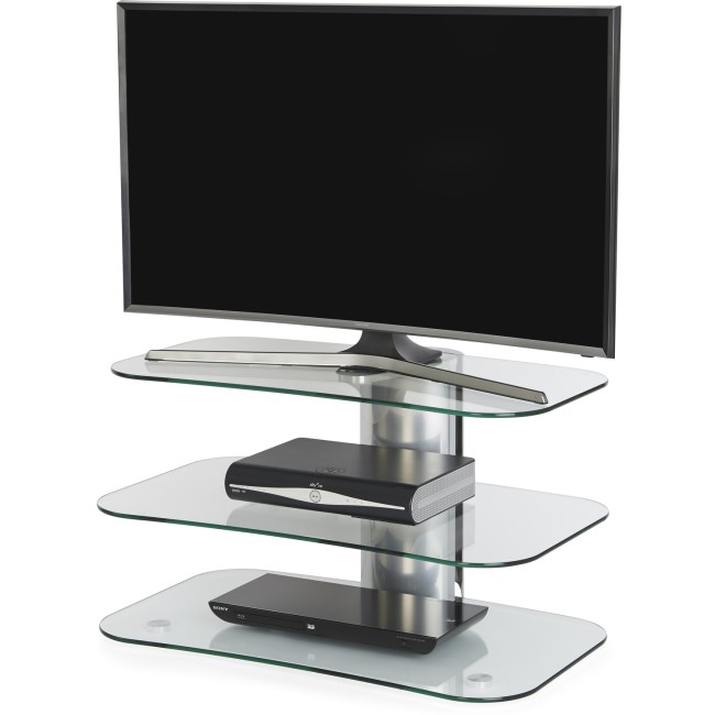 Off The Wall Arc TV Stand for up to 55" TVs - Silver