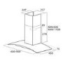 Elica ARCH90 Arch Curved Glass 90cm Chimney Cooker Hood Stainless Steel