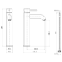 Chrome Tall Mono Basin Mixer Tap - Arissa
