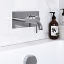 Chrome Wall Mounted Bath Tap With Backing Plate - Arissa