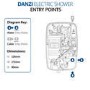 Triton Danzi 10.5kW White Electric Shower
