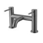 Gunmetal Grey Bath and Basin Tap Set with Basin Waste - Arissa