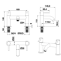 Gunmetal Bath Filler Tap - Arissa