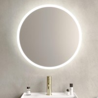 Round Tiltable Bathroom Mirror with Lights 600mm - Arissa