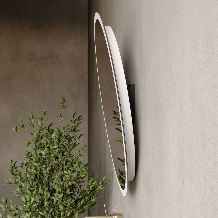 Round Tiltable Bathroom Mirror with Lights 600mm - Arissa