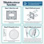 Round Tiltable Bathroom Mirror with Lights 600mm - Arissa