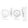 Round Tiltable Bathroom Mirror with Lights 600mm - Arissa