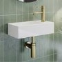 ONLY OPENED - Brushed Brass Cloakroom Mono Basin Mixer Tap - Arissa
