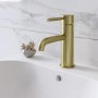 GRADE A2 - Brushed Brass Mono Basin Mixer Tap - Arissa