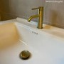 GRADE A2 - Brushed Brass Mono Basin Mixer Tap - Arissa