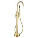 ARIBB009 Brushed Brass Freestanding Bath Shower Mixer Tap - Arissa