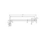 Brushed Brass 355mm Wall Mounted Shower Arm - Arissa