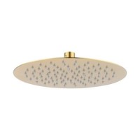250mm Brushed Brass Round Rainfall Shower Head - Arissa