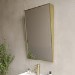Rectangular Brass Angled Bathroom Mirror 500 x 800mm - Arissa