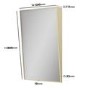 Rectangular Brass Angled Bathroom Mirror 500 x 800mm - Arissa