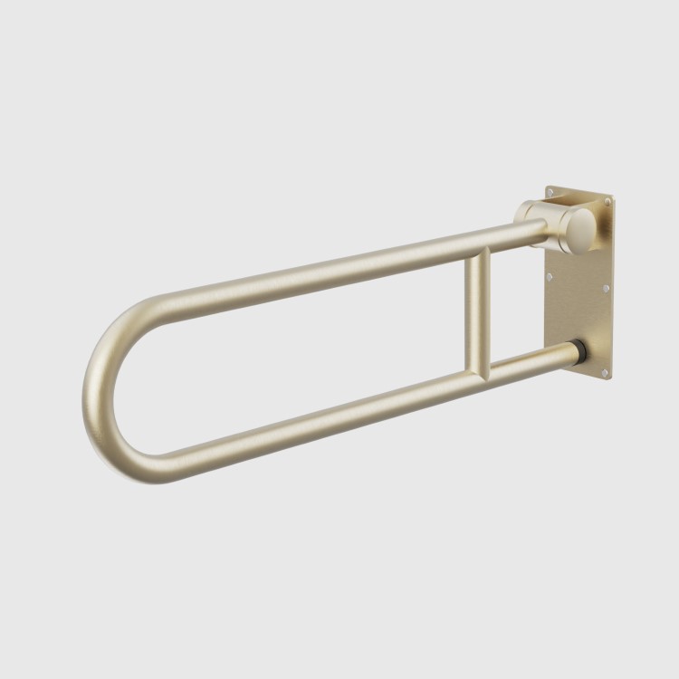 Brass Folding Bathroom Grab Rail 600 x 160mm - Arissa