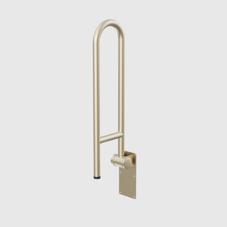 Brass Folding Bathroom Grab Rail 600 x 160mm - Arissa