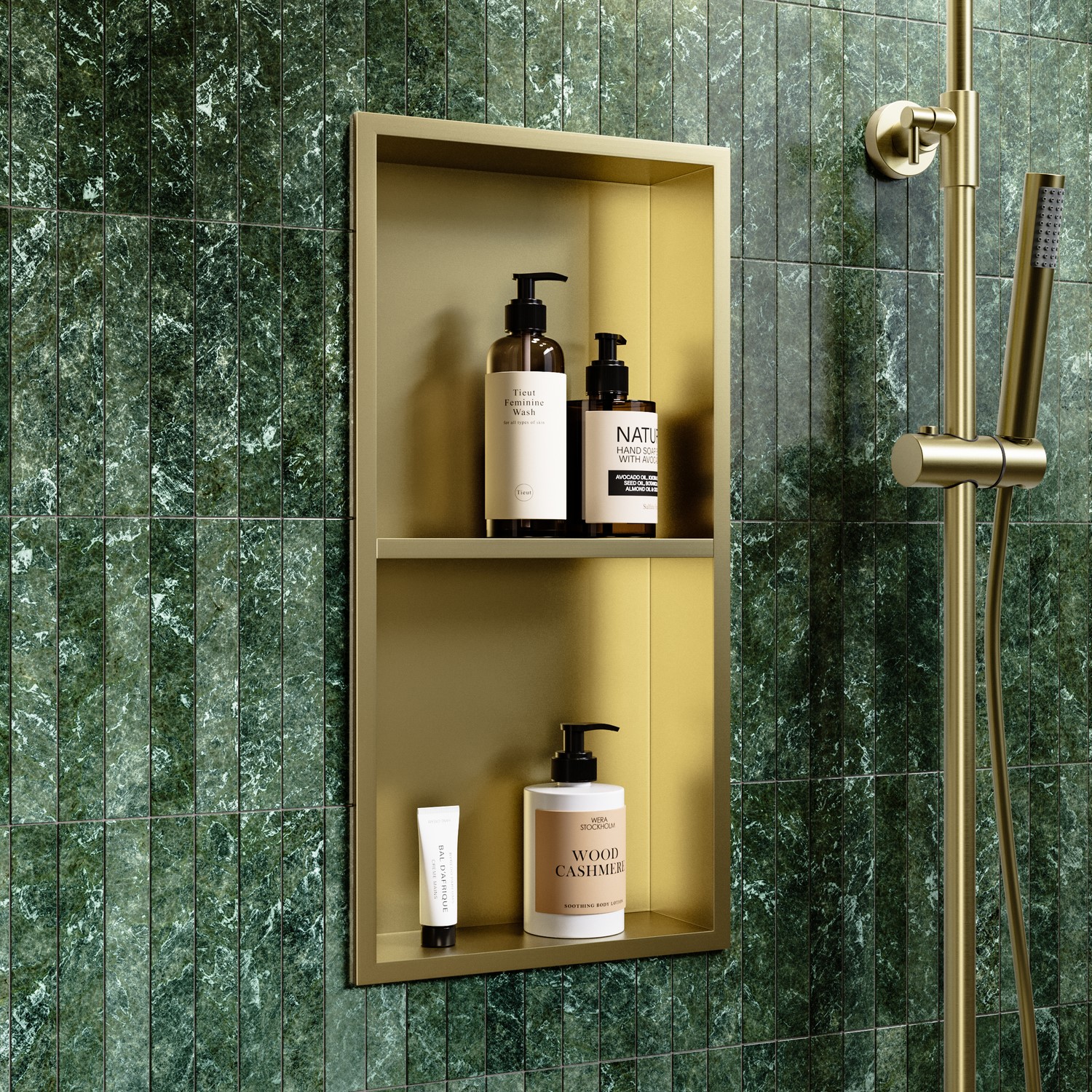 Brass Shower Niche Shelf 305 x 610mm