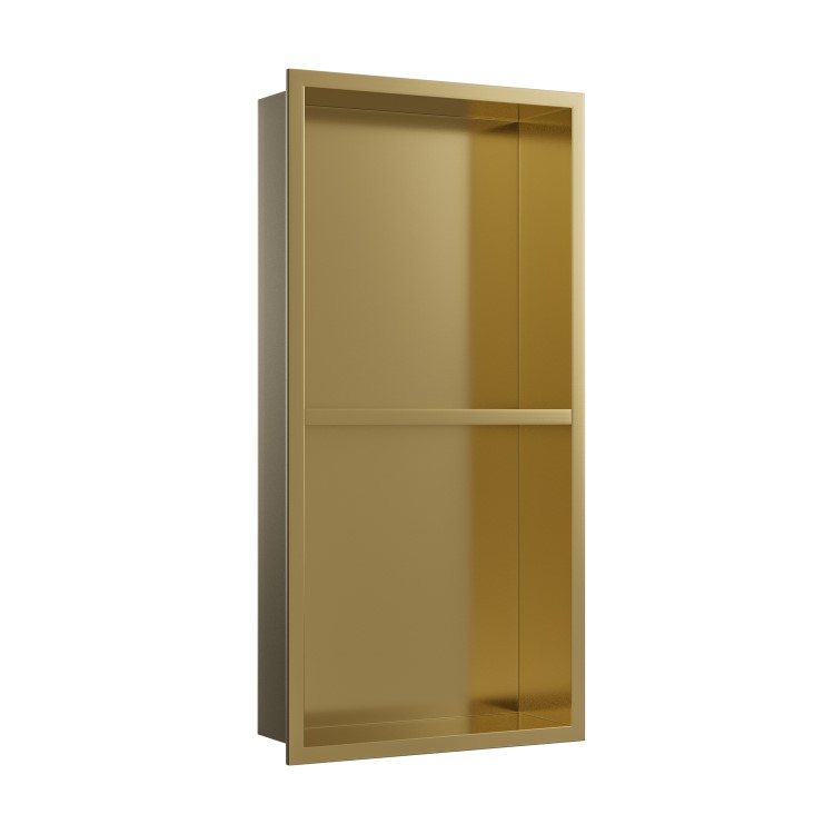 Brass Shower Niche with Shelf 305 x 610mm - Arissa