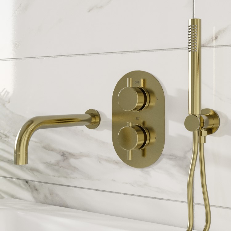 Brushed Bass Hose with Wall Bracket - Arissa
