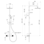 Brushed Brass 2 Outlet Thermostatic Mixer Shower Set With Fluted Handles - Arissa