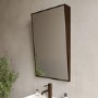 Rectangular Bronze Angled Bathroom Mirror 500 x 800mm - Arissa