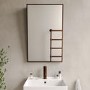 Rectangular Bronze Angled Bathroom Mirror 500 x 800mm - Arissa