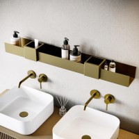 Brass Bathroom Organiser Shelf 1000mm - Arissa Brass Bathroom Organiser Shelf 1000mm - Arissa