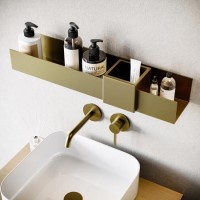 Brass Bathroom Organiser Shelf 600mm- Arissa Brass Bathroom Organiser Shelf 600mm- Arissa