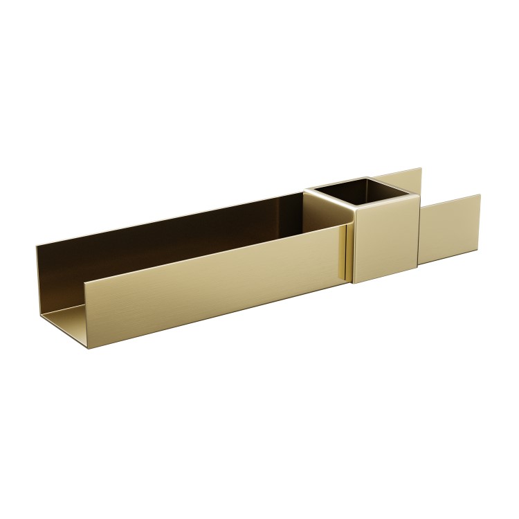 Brass Bathroom Organiser Shelf 600mm- Arissa