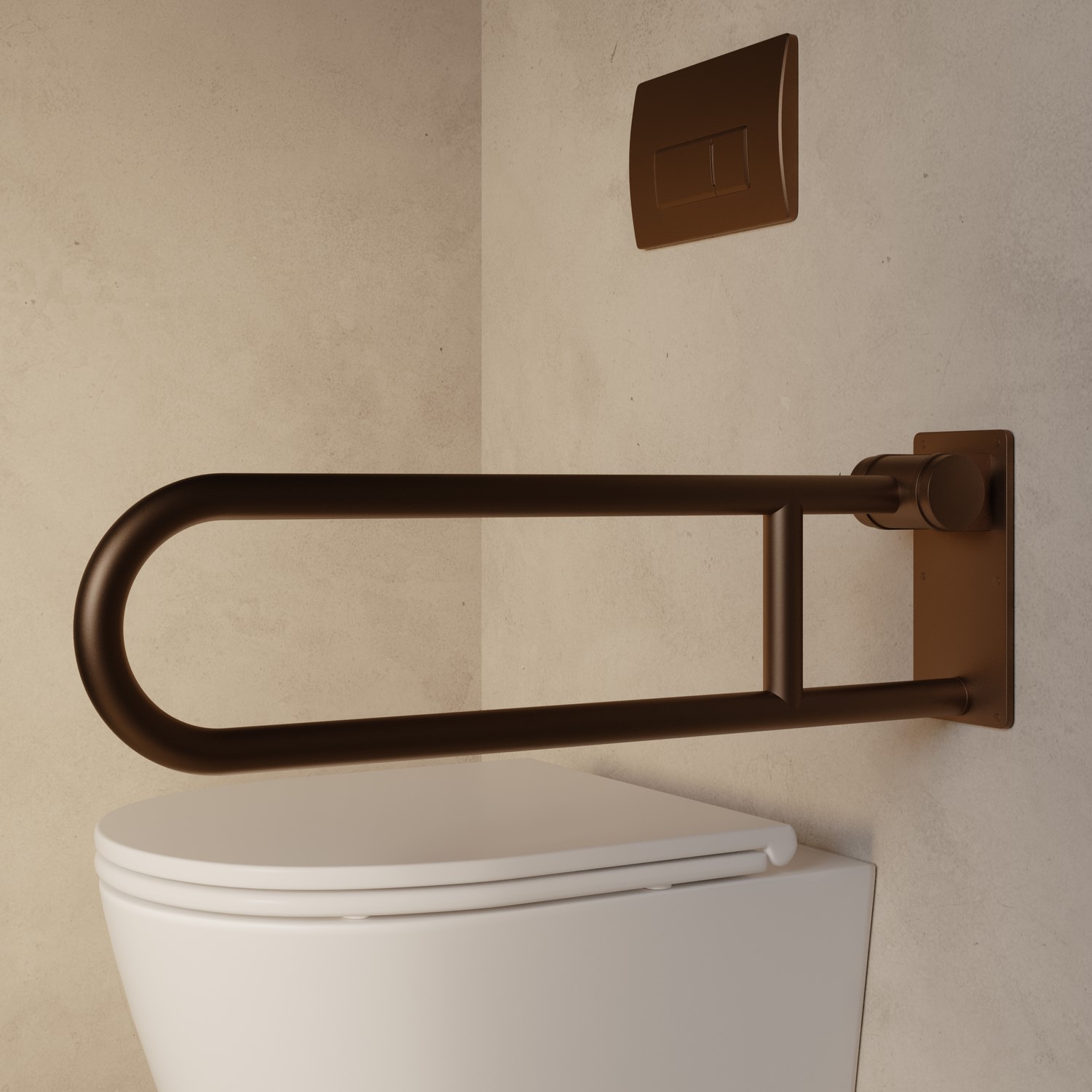 Folding Bathroom Grab Rail 600 x 160mm