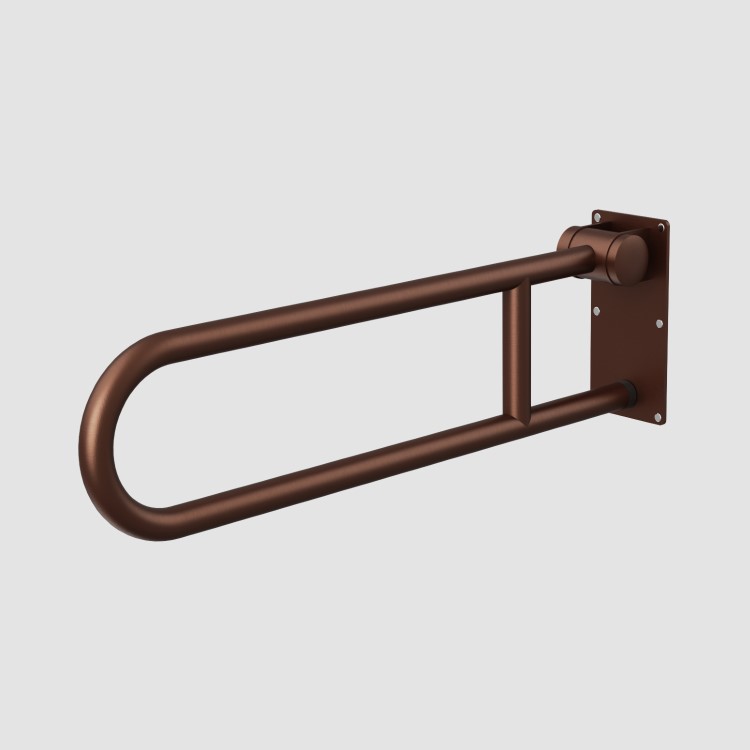 Bronze Folding Bathroom Grab Rail 600 x 160mm - Arissa