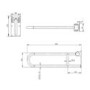 Bronze Folding Bathroom Grab Rail 600 x 160mm - Arissa