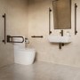 Bronze Folding Bathroom Grab Rail 600 x 160mm - Arissa