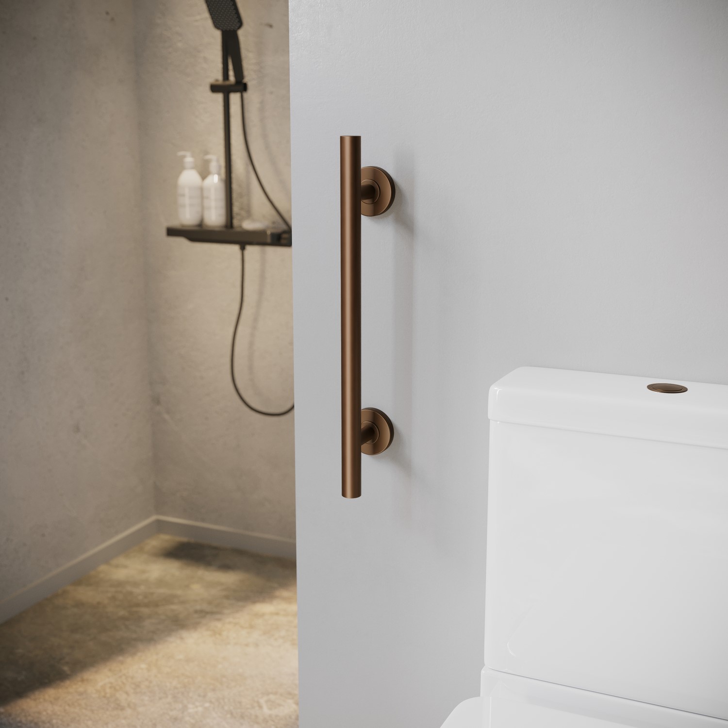 Bronze Bathroom Grab Rail 600 x 77mm - Arissa