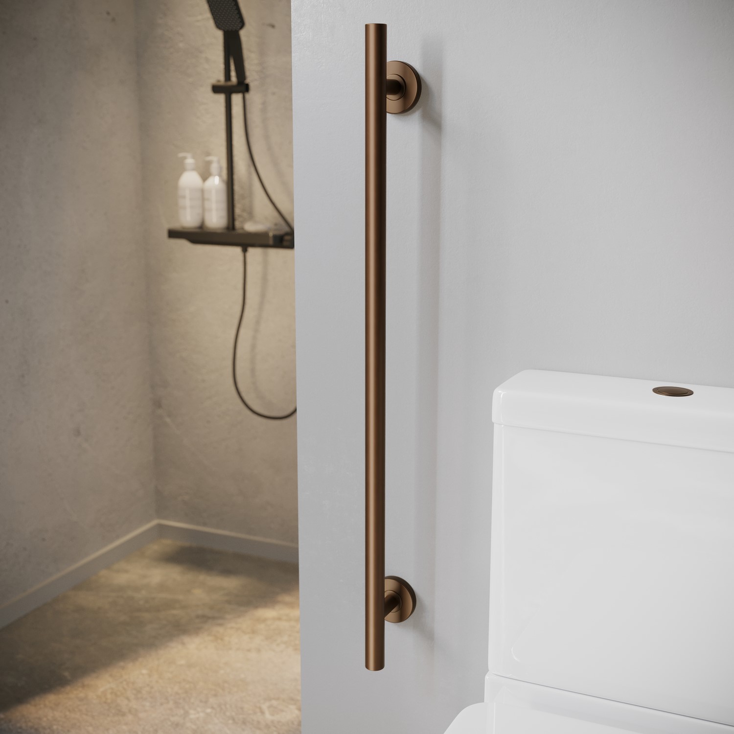 Bronze Bathroom Grab Rail 800 x 77mm - Arissa