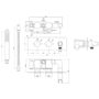 2 Outlet Brushed Bronze Shower Valve With Hose - Arissa