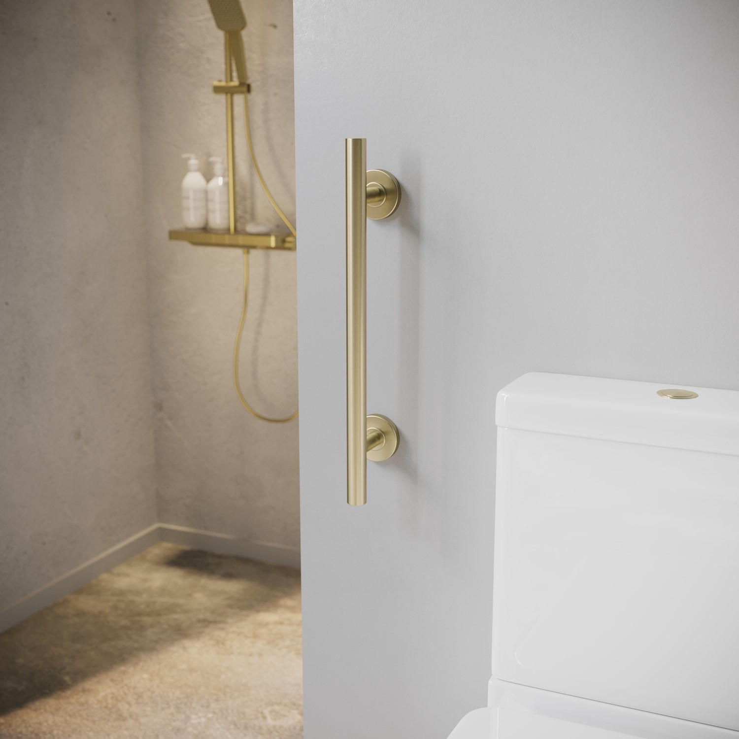 Brass Bathroom Grab Rail 350 x 77mm