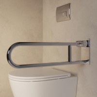 Chrome Folding Bathroom Grab Rail 600 x 160mm - Arissa