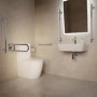 Chrome Folding Bathroom Grab Rail 600 x 160mm - Arissa