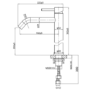 GRADE A2 - Chrome Tall Mono Basin Mixer Tap - Arissa