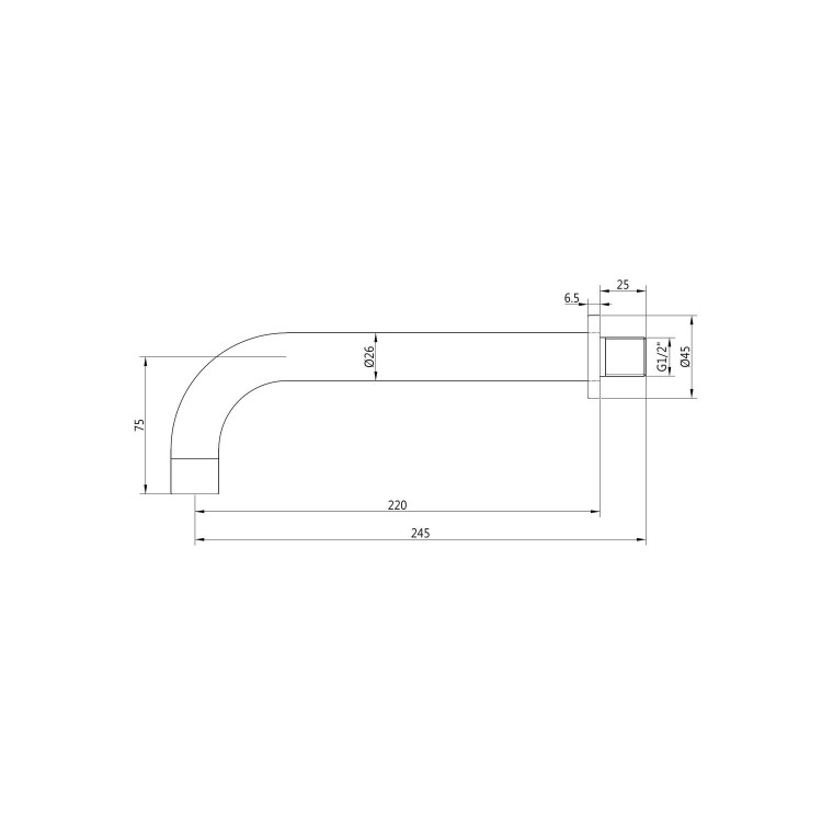 Chrome Bath Spout - Arissa