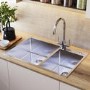 1.5 Bowl Inset Chrome Stainless Steel Kitchen Sink - Enza Aria