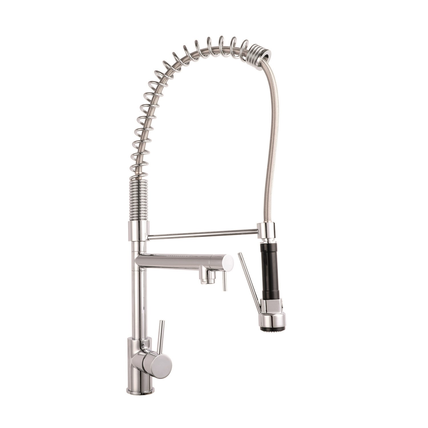 Reginox Chrome Single Lever Kitchen Mixer Tap with Pull Out Spray - Ariege CH